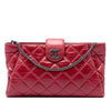 Secondhand Chanel Quilted Glazed Calfskin Coco Pleats Chain Clutch