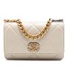 Secondhand Chanel Quilted Lambskin 19 Wallet on Chain