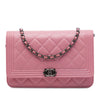 Secondhand Chanel Quilted Lambskin Boy Wallet On Chain
