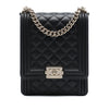 Secondhand Chanel Quilted Lambskin North South Boy Flap