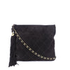 Secondhand Chanel Quilted Suede Tassel Crossbody