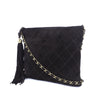 Secondhand Chanel Quilted Suede Tassel Crossbody