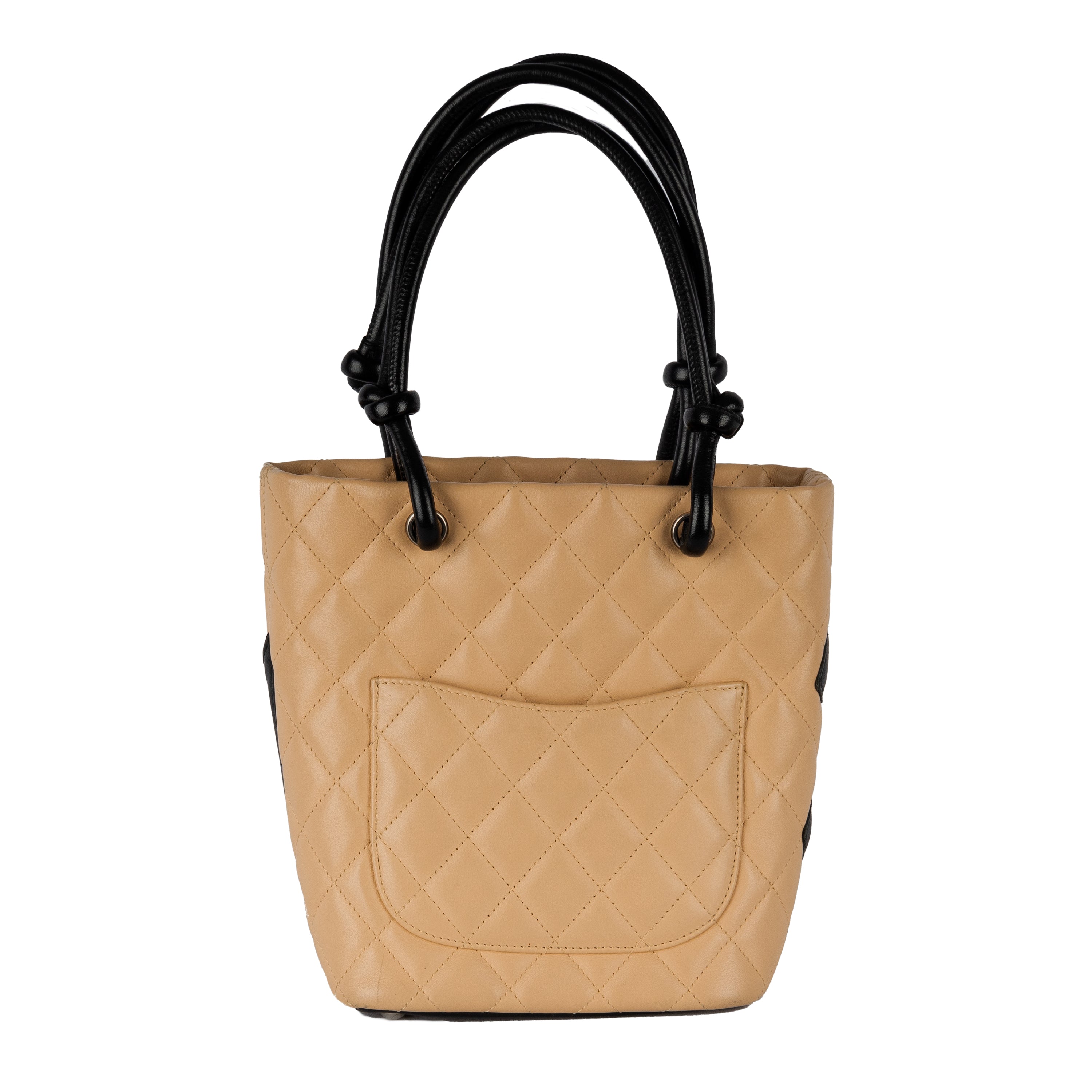 Chanel Cambon Tote Quilted Leather Petite Bag Second-hand