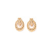 Twisted Puff Door Knocker Earrings - '10s Second-hand