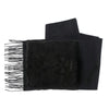 A.N.G.E.L.O. Vintage Cult Black Cashmere and Fur Scarf - 2020s Second hand