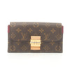 Louis Vuitton Vintage Elysee Monogram Long Wallet Brown Pink