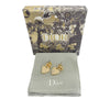 Secondhand Dior Gold Plated Faux Pearl CD Logo Heart Drop Bullet Back Earrings