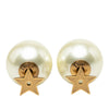 Secondhand Dior Gold Plated Faux Pearl Star Tribales Push Back Earrings