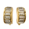 Secondhand Dior Gold Plated Strass Hoop Clip On Earrings