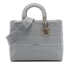 Secondhand Dior Large Embroidered Canvas Cannage Lady D Lite