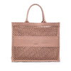 Secondhand Dior Large Embroidered Mesh Book Tote