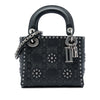 Secondhand Dior Mini Calfskin Cannage Studded Flower Lady Dior