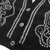 Vintage Hermes Brides De Gala Cashmere Cotton Cardigan Black White