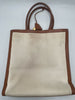 Celine Vertical Square Cabas Tote Canvas with Leather