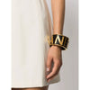 Chanel Black and Gold Logoed Bracelet - '90s Second hand