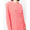 Secondhand Chanel Salmon Pink Wool Dress Suit - '80s