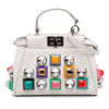 Secondhand Fendi Micro Studded Calfskin Peekaboo Iconic Satchel