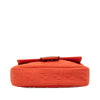 Secondhand Fendi Zucca Embossed Technical Fabric Chain Midi Baguette