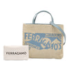 Secondhand Ferragamo Ferragamos Creations Medium Raffia Shopping Tote