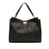 Secondhand Ferragamo Gancini Embossed Calfskin Trifolio Tote