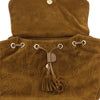 Secondhand Ferragamo Stitched Suede Tassel Crossbody