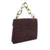 Secondhand Ferragamo Suede Chain Satchel