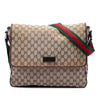 Secondhand Gucci GG Canvas Web Flap Messenger Bag