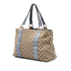 Secondhand Gucci Medium GG Canvas Bamboo Libeccio Tote