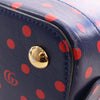 Secondhand Gucci Small Calfskin Polka Dot Horsebit 1955 Top Handle Satchel