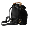 Secondhand Gucci Suede Bamboo Drawstring Backpack