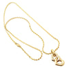 Cartier Double Heart Pendant Chain Yellow and White Gold Necklace Secondhand