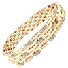 Cartier Maillon Panthere Diamond Five-Row Link Gold Bracelet Secondhand