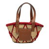 Secondhand LOEWE Small Raffia Animal Embroidered Anagram Basket Tote