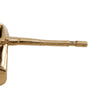 Secondhand Louis Vuitton Gold Plated Essentials V Skin Push Back Earrings