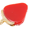 Secondhand Louis Vuitton Gold Plated Resin and Strass Strawberry Heart Earrings