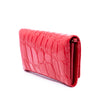 Secondhand Miu Miu Croc Embossed Patent Wallet On Chain