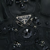 Secondhand Prada Beaded Tessuto Evening Bear Drawstring Bucket Bag