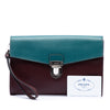 Secondhand Prada Bicolor Saffiano Envelope Push Lock Clutch
