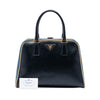 Secondhand Prada Bicolor Saffiano Vernice Pyramid Frame Handbag