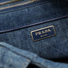Secondhand Prada Large Denim Canapa Logo Tote