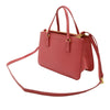Secondhand Prada Mini Saffiano Lux Galleria Double Zip Satchel