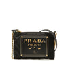 Secondhand Prada Saffiano Trimmed Tessuto Logo Chain Crossbody