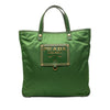 Secondhand Prada Saffiano Trimmed Tessuto Logo Plate Convertible Tote