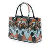 Secondhand Prada Small Saffiano Lux Lily Print Galleria Double Zip Satchel