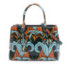 Secondhand Prada Small Saffiano Lux Lily Print Galleria Double Zip Satchel