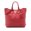 Secondhand Prada Vitello Daino Side Zip Shopper Tote