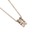 Bvlgari B.Zero1 Design Legend Zaha Hadid Pendant Necklace 18K Rose Gold with Ceramic