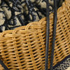 Christian Dior Drawstring Bucket Bag Wicker with Oblique Canvas