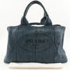 Secondhand Prada Canapa Tote Blue Denim Jeans Bags