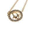 Secondhand Christian Dior Vintage Logo Round Pendant Necklace